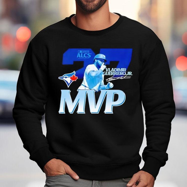 Toronto Blue Jays Vladimir Guerrero Jr Mvp American League Champions Signature Shirt Toronto Blue Jays Vladimir Guerrero Jr Mvp American League Champions Signature Shirt