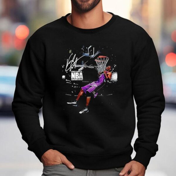 Toronto Raptors Vince Carter Nba Slam Dunk Contest Graphic Signature Vintage Shirt
