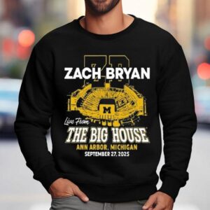 Zach Bryan Concert The Big House Michigan Stadium 2025 Shirt 3 Zach Bryan Concert The Big House Michigan Stadium Sweatshirt