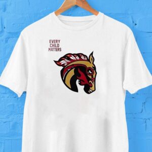 Calgary Wranglers Indigenous Heritage Every Child Matters Chinki Goodstoney Logo Shirt Calgary Wranglers Indigenous Heritage Every Child Matters Chinki Goodstoney Logo Shirt