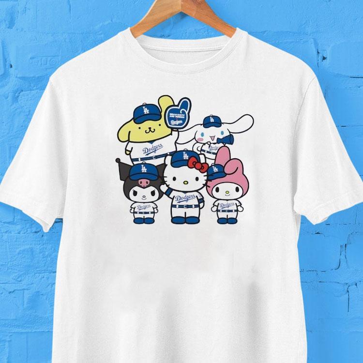 Los Angeles Dodgers X Hello Kitty My Melody Kuromi Cinnamoroll And Pompompurin Shirt 2 Los Angeles Dodgers X Hello Kitty My Melody Kuromi Cinnamoroll And Pompompurin Tshirt