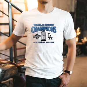 Los Angeles Dodgers World Series 2025 Champions Back To Back Team Graphic Signature 2 Sided Shirt