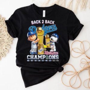 Los Angeles Dodgers X Snoopy World Series Champions 1955-2025 Shirt